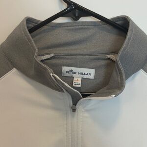 Peter Millar Two-Tone Gray and White Pullover